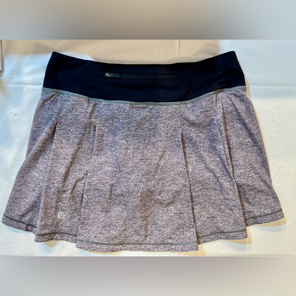 Lululemon athletica Gray Pleated Skater Mini Skirt